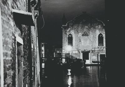 Reflection of buildings in water