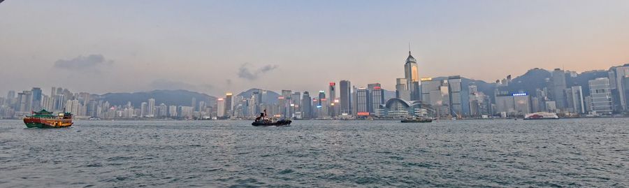 Panoramic view of buildings against sky