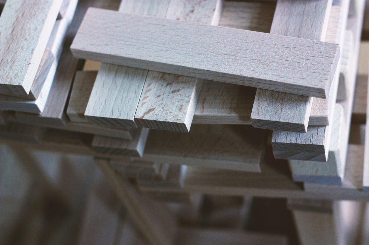 CLOSE-UP OF WOOD STACK