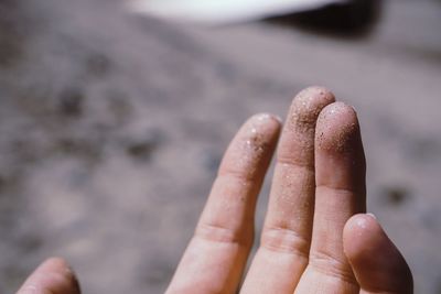 Close-up of human hand