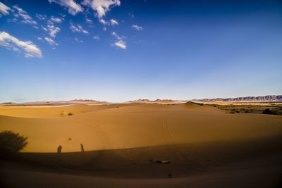 Scenic view of desert against sky