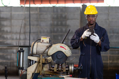 Man working at construction site