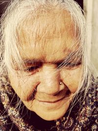 Close-up portrait of a woman