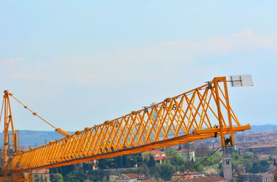 Low angle view of bridge against sky