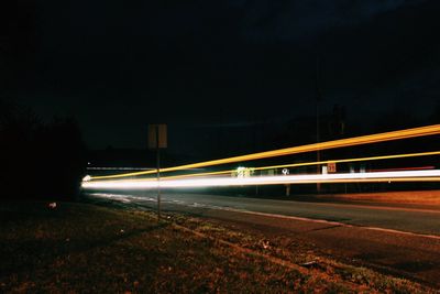Light trails at night