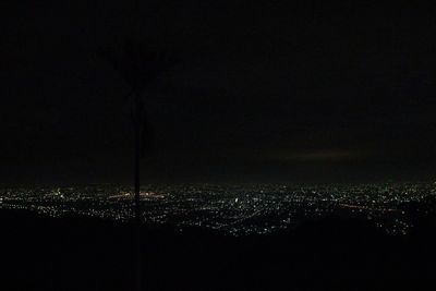 Illuminated cityscape at night