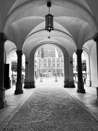 Empty corridor of building