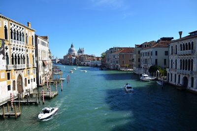 Boats in a city