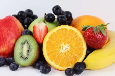 Close-up of fruits in plate