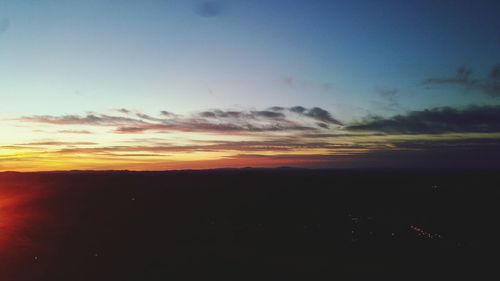 Scenic view of dramatic sky during sunset