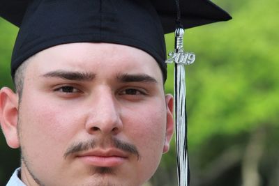 Close-up portrait of young man