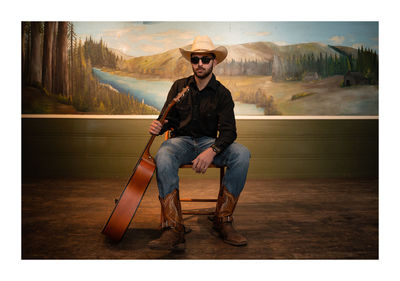 Cowboy with guitar