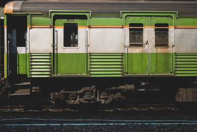 Train at railroad station platform