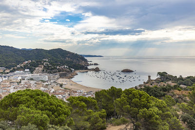 View of the village of tossa de mar, catalonia, spain