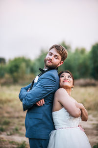 Portrait of a smiling young couple