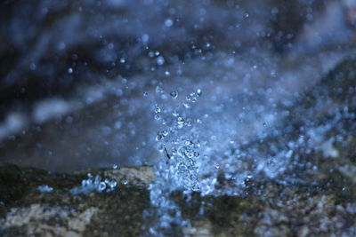 Close-up of water splashing in sea