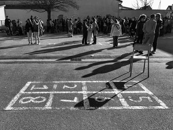 People on zebra crossing