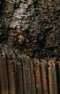 Low angle view of rock formations