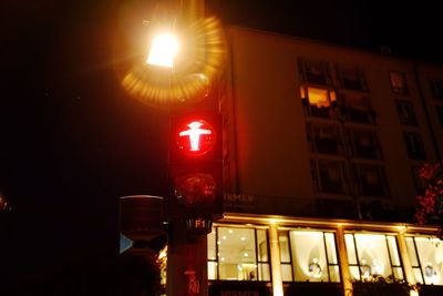 Illuminated buildings at night