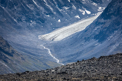 Scenic view of snowcapped mountains