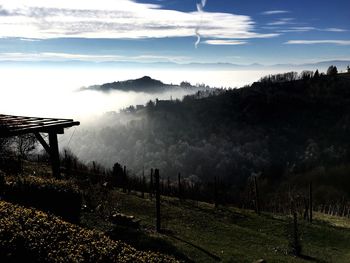 Scenic view of mountain landscape against sky