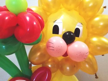 Close-up of multi colored balloons