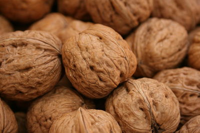 Full frame shot of walnuts