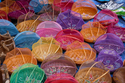 Full frame shot of colorful market for sale