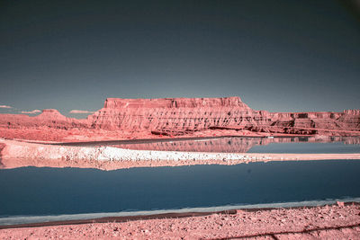 View of rock formations against sky