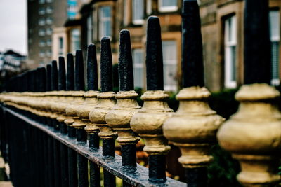 Railing by building