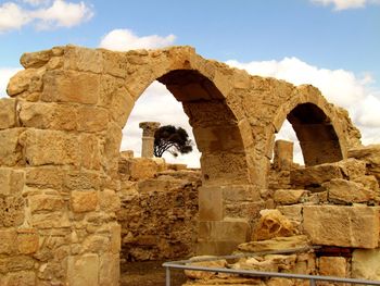 Low angle view of old ruins