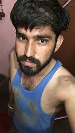 Close-up portrait of young man