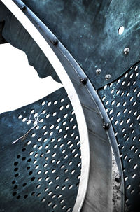 High angle view of spiral staircase