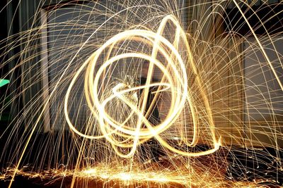 Man seen through wire wool