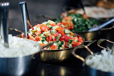 Close-up of food on table