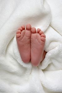 Close-up of baby feet