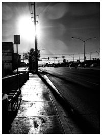 Street in city against sky