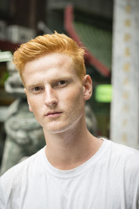 Close-up portrait of young man