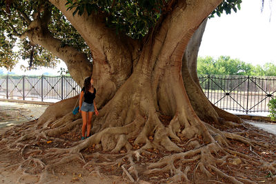 Full length of man on field against trees