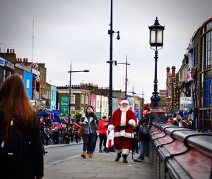 People walking in city