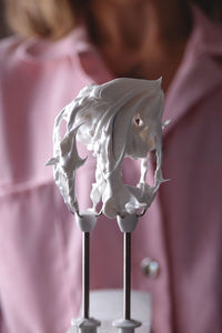 Close-up of woman holding ice cream