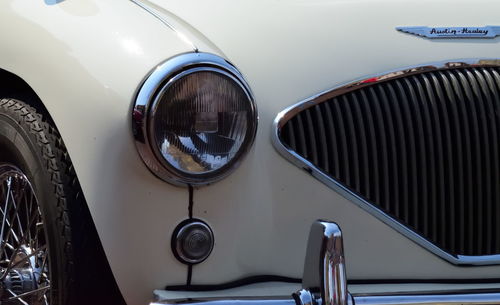 Close-up of cropped car