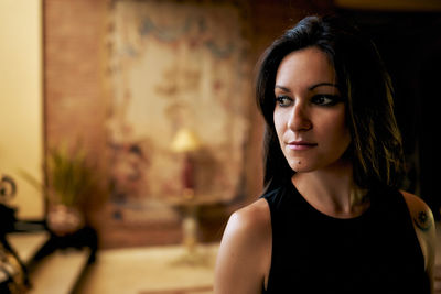 Portrait of beautiful young woman