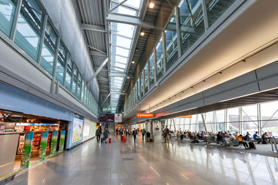 People walking in airport