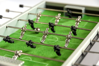 High angle view of soccer ball