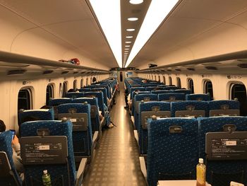 Interior of airplane