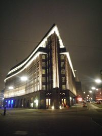 Illuminated city at night