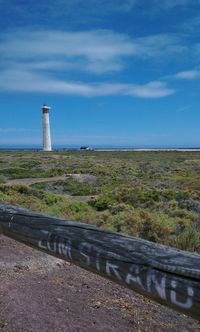 Lighthouse against sky