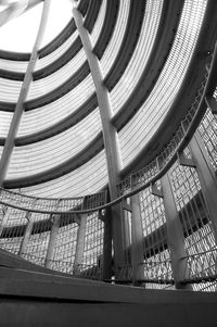 Low angle view of spiral staircase