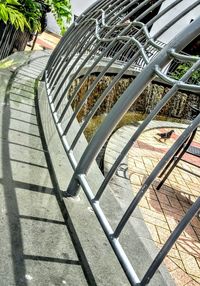 High angle view of empty staircase